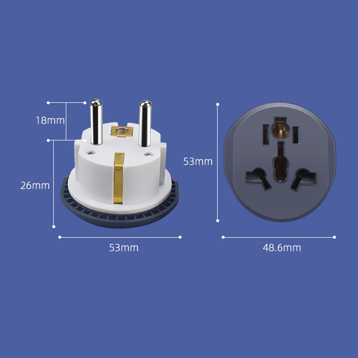 [4-Piece]Plug Converter, UAE, USA, EU, UK, AU, CN to KSA/EU/Germany Socket, Travel Adapter, Universal Socket Travel Adaptor for Business Trip Holiday Hotel Airport for Cell Phone, Laptop