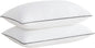 Acanva Cooling Bed Pillows for Sleeping, Luxury Hotel Quality 3D Microfiber Filling with Breathable Cover for Side Back and Stomach Sleepers, Reduces Neck Pain, Queen (Pack of 2), White 2 Count
