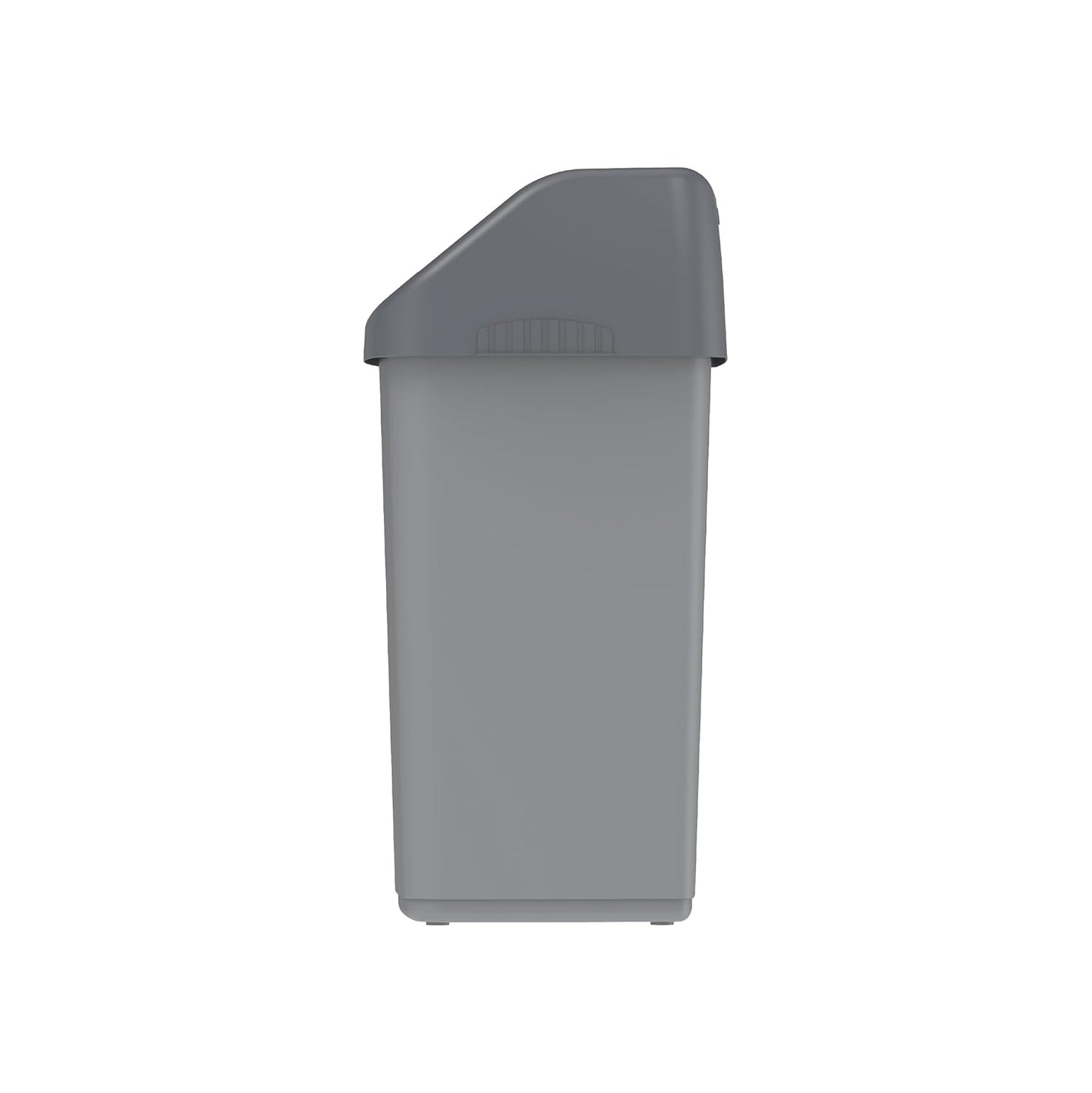 Cosmoplast 20L Flip-Top Waste Bin With Swing Lid, Pearl Grey