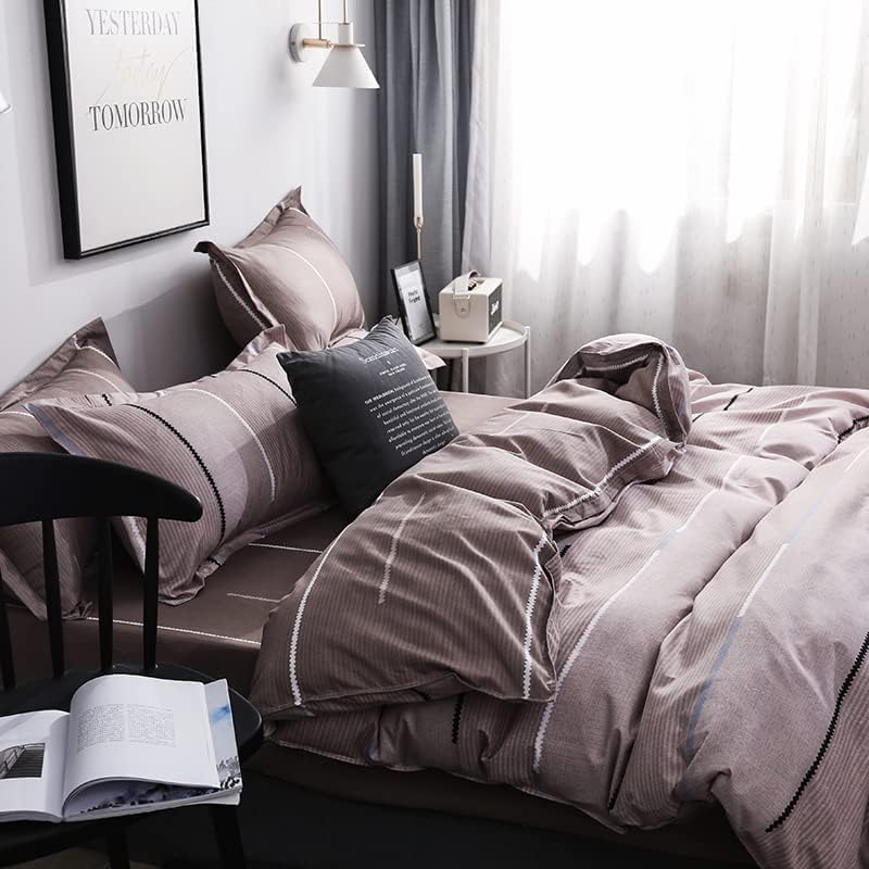 Golden Home King Size/Single Size Bedsheet duvet cover pillow case 6pcs One Set High Cotton Quality Bedding Set Kids' Duvet Covers… (A14, King Size)