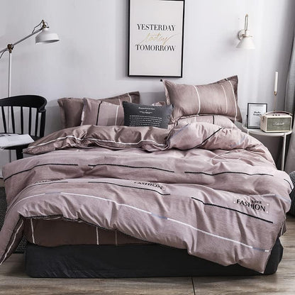 Golden Home King Size/Single Size Bedsheet duvet cover pillow case 6pcs One Set High Cotton Quality Bedding Set Kids' Duvet Covers… (A14, King Size)
