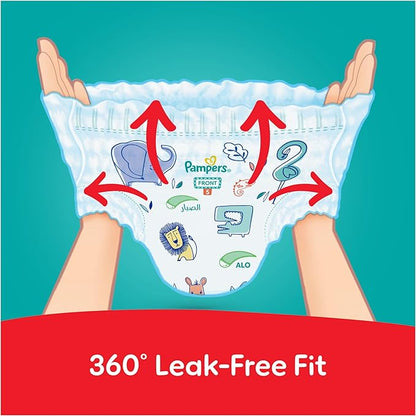 Pampers Rash Protection Pants Diapers, Size 5, 12-18kg, +50% Aloe Vera Lotion, 360° Leak-Free Fit for up to 100% Leakage Protection, Giga Box, 210 Count