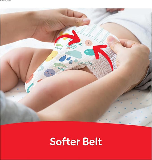 Pampers Rash Protection Pants Diapers, Size 6, 16+kg, +50% Aloe Vera Lotion, 360° Leak-Free Fit for up to 100% Leakage Protection, Giga Box, 168 Count