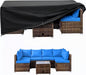 Waterproof Garden Patio Furniture Cover Set, (250x200x80) Upgraded 210D Heavy Duty Oxford Fabric UV Resistant for Rectangle Table Chair Sofa