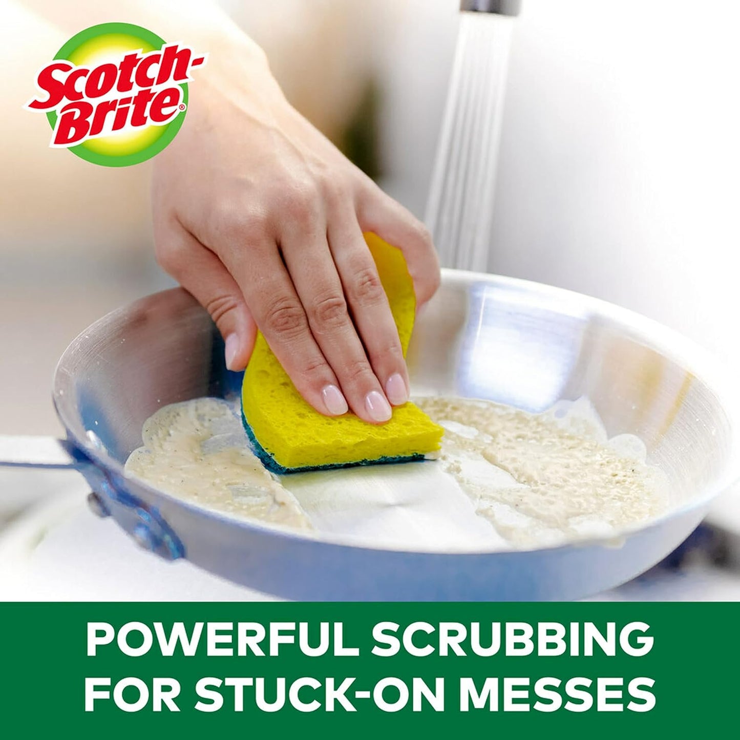 Scotch-Brite Heavy Duty Cellulosic Scrub Sponge, 6 units/pack | Kitchen sponge | Dish sponge | Scrub | General Purpose Cleaning | Food Safe | Non-Rusting | Kitchen, Garage, Outdoor
