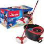 Vileda Easy Wring & Clean spin mop & bucket set with foot pedal | Vileda |3-Piece Handle 130 cm |Floor mop with spinning wringer | Turbo Refill 100% Microfibre mop head |
