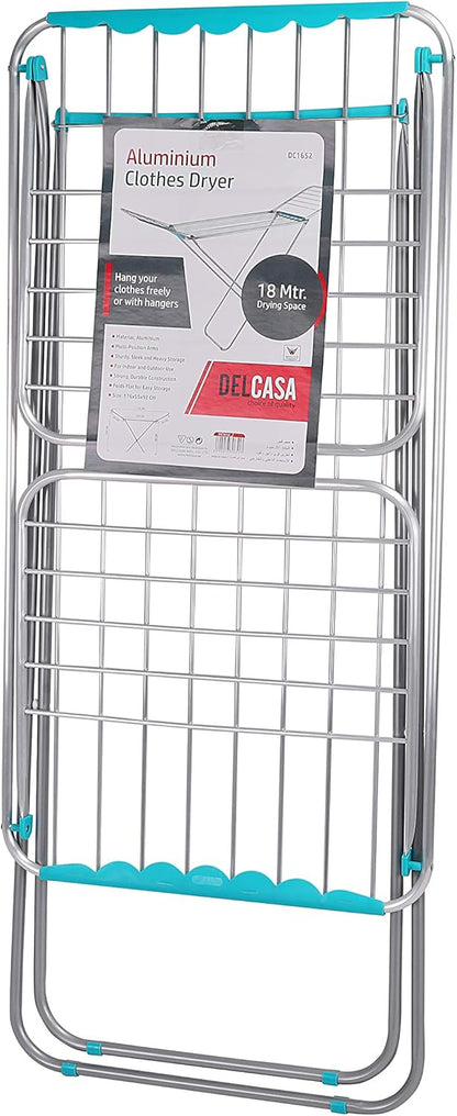 Delcasa Large Folding Clothes Dryer Drying Space Laundry Washing Durable Metal Drying Rack Multifunctional Air Dryer Ideal For Indoor And Outdoor Dc1652, Multicolor