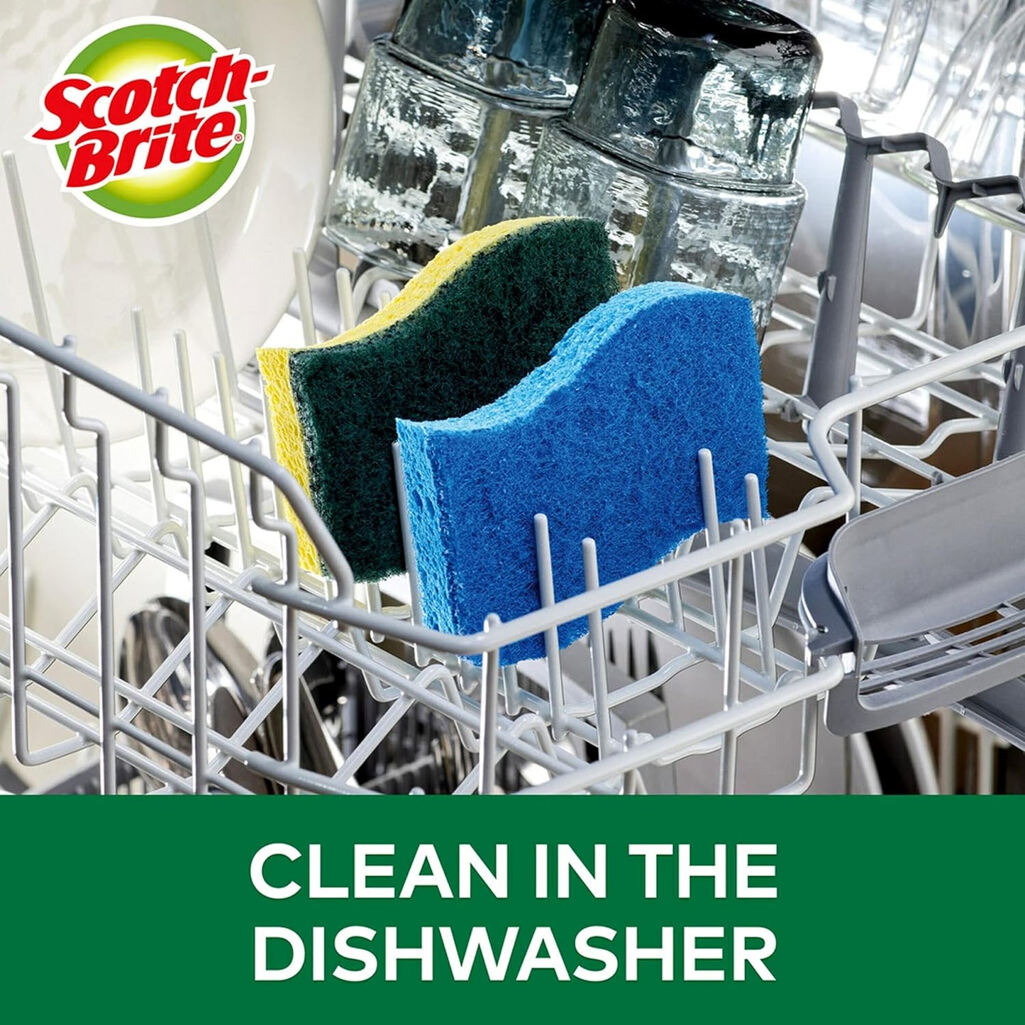 Scotch-Brite Heavy Duty Cellulosic Scrub Sponge, 6 units/pack | Kitchen sponge | Dish sponge | Scrub | General Purpose Cleaning | Food Safe | Non-Rusting | Kitchen, Garage, Outdoor