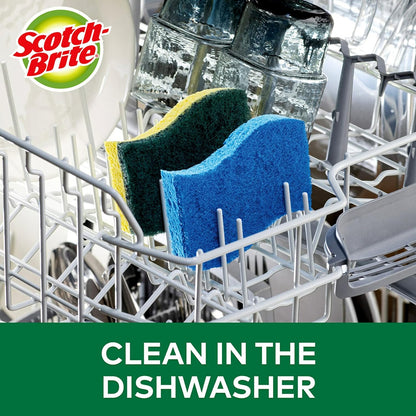 Scotch-Brite Heavy Duty Cellulosic Scrub Sponge, 6 units/pack | Kitchen sponge | Dish sponge | Scrub | General Purpose Cleaning | Food Safe | Non-Rusting | Kitchen, Garage, Outdoor